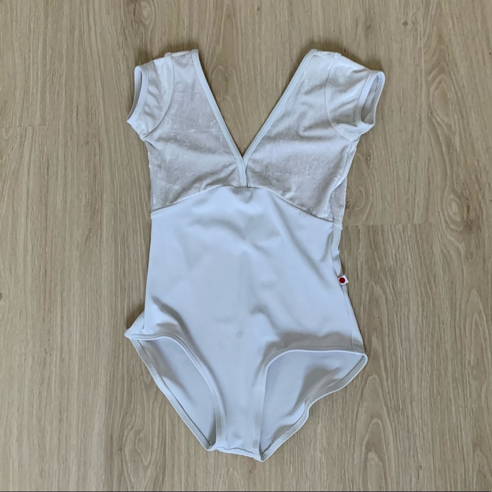 Velvet White Yumiko “Alicia” Leotard, Small